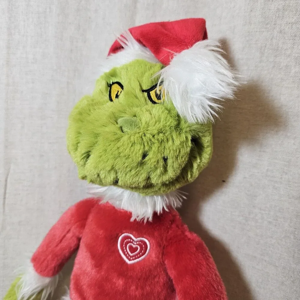 Aurora World Dr. Seuss The Grinch Plush 15900 16 inch Santa Christmas